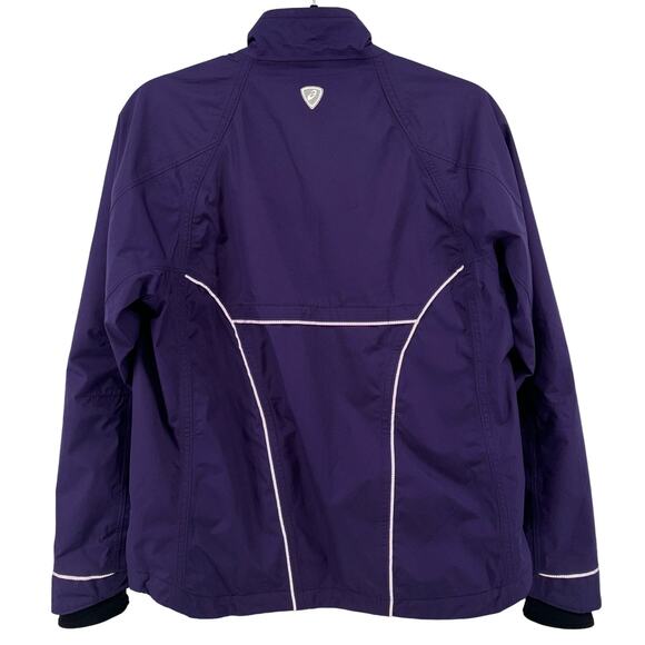 ASICS Women's Lightweight Jacket Medium Purple Full Zip Pockets Windbreaker EUC - Picture 6 of 10